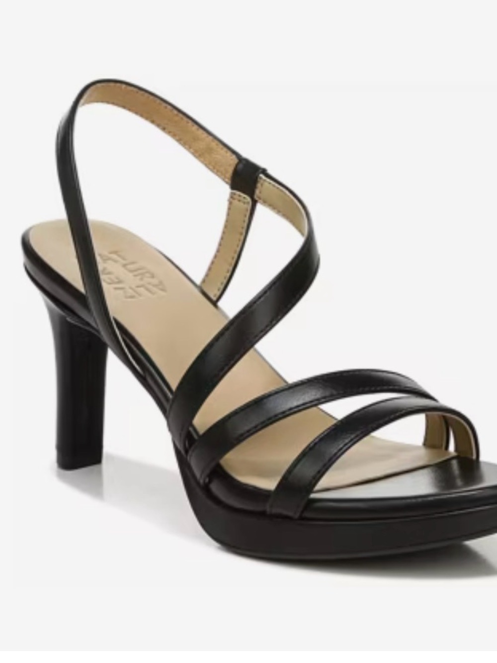 Naturalizer Brenta Black Strappy High-Heel Sandal - Women sz 9